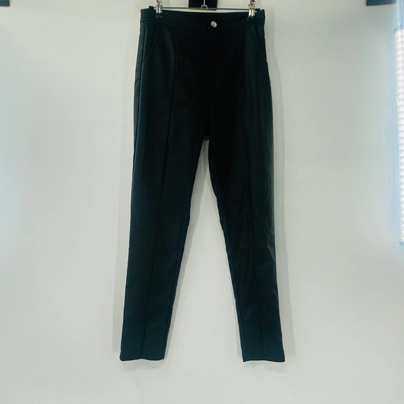 Princess Polly Faux Leather-Ryan Pants Black Size 6 Cigarette Leg Vegan Leather - Picture 2 of 9